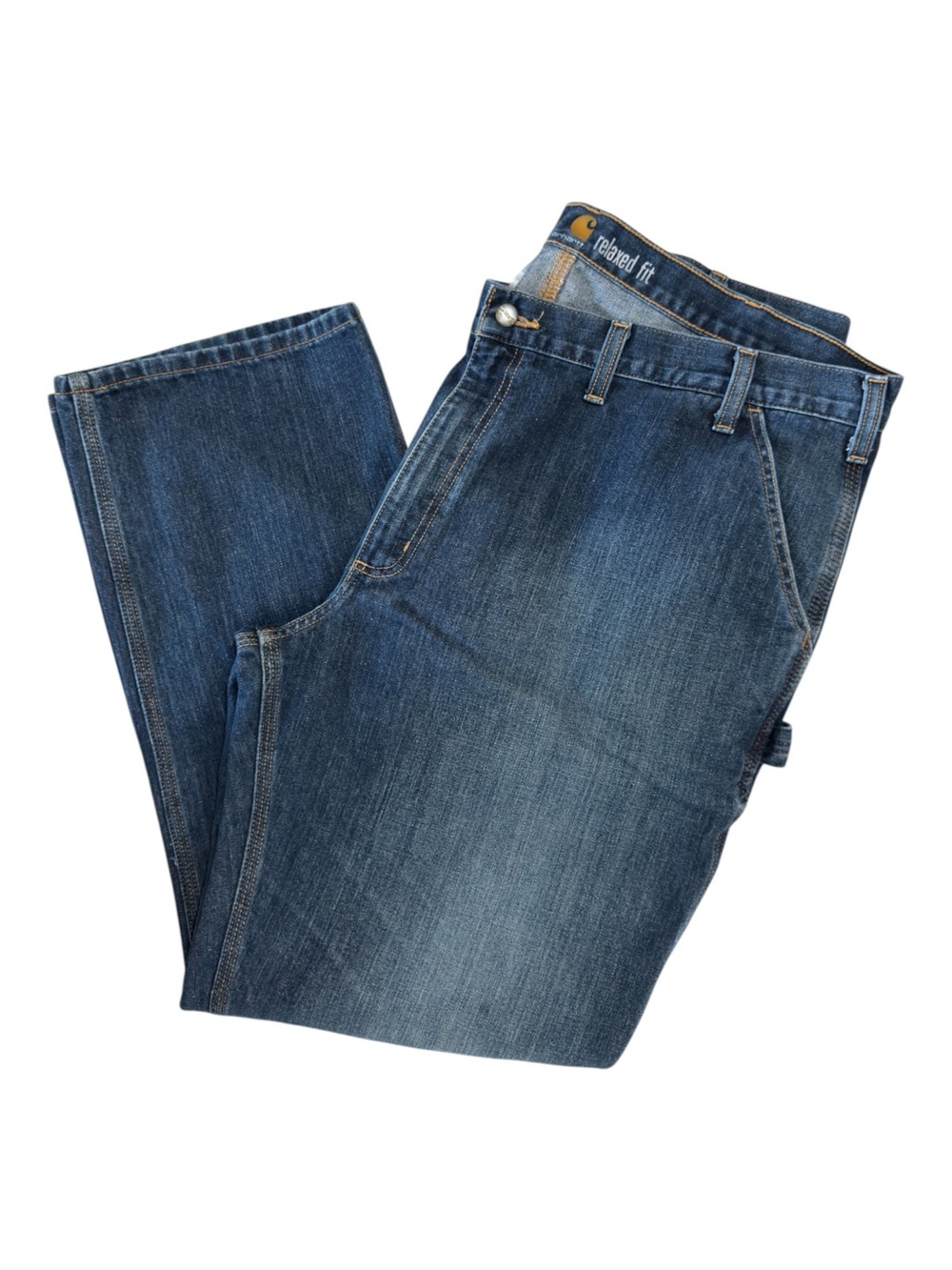 Carhartt Men's Relaxed Fit Indigo Blue Denim Jeans Utility Size 44x32